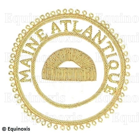 Badge / Macaron GLNF – Grande tenue provinciale – Grand Surintendant – Maine Atlantique – Brodé main